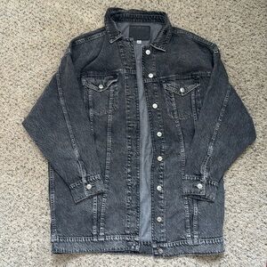 American Eagle oversized black denim jacket